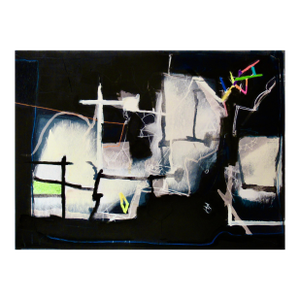 Gustavo Ramos Rivera "Untitled #1" Large Mixed Media C. 1990 Reproduction Print