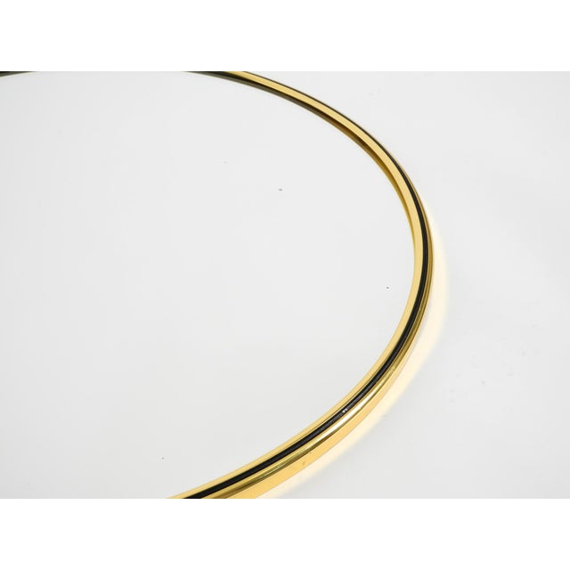 1960s Mid-Century Modern Brass Wall Mirror from Lenz, 1964 For Sale - Image 5 of 14