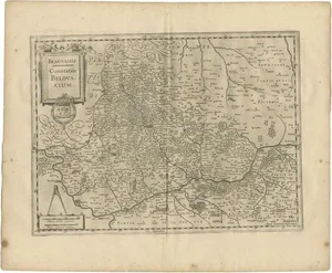 Antique Map of Beauvais by Janssonius, 1657