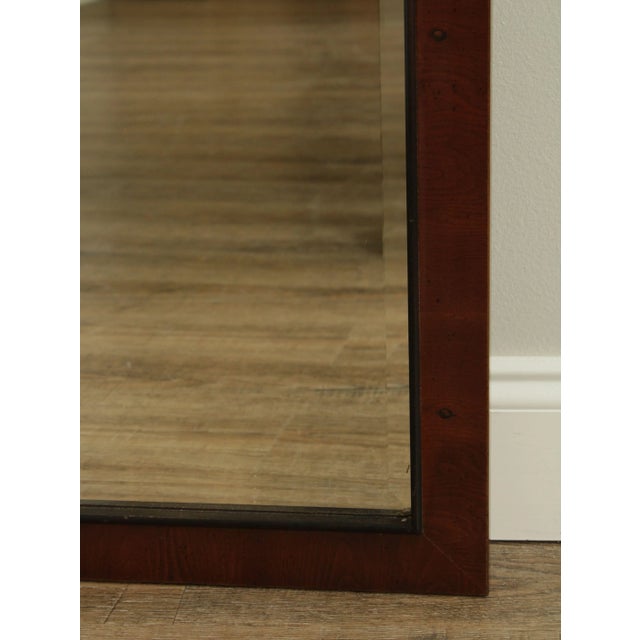 Yew Wood Frame Beveled Wall Mirror - a Pair For Sale - Image 11 of 13