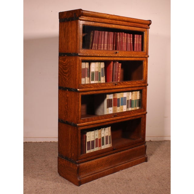 Bookcase in Oak from Globe Wernicke, Set of 4 For Sale - Image 10 of 10