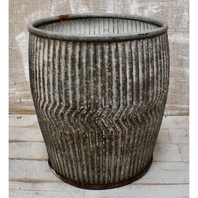 Vintage Galvanised Dolly Tub, 1940 For Sale - Image 4 of 9