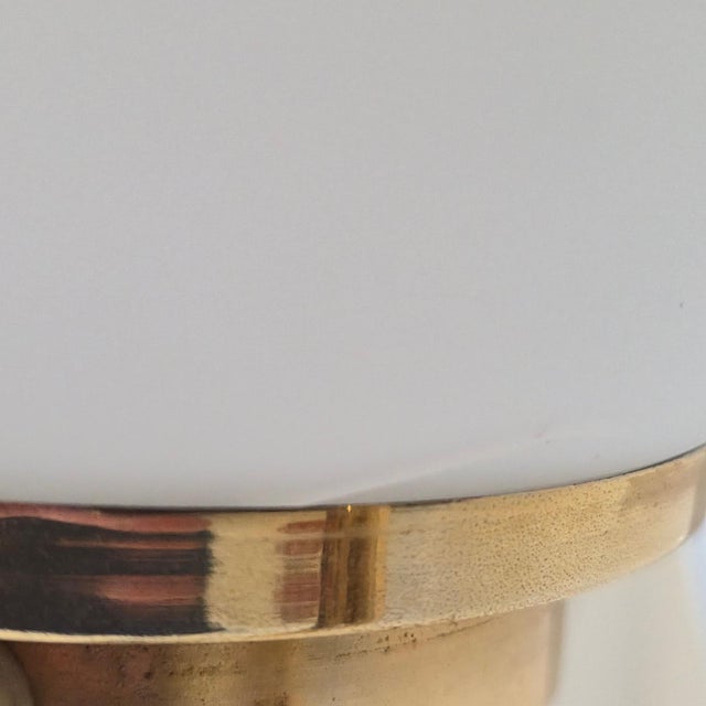 Metal Vintage Floor Lamp in Metal and Opal Glass from Maison Arlus, 1950s For Sale - Image 7 of 15