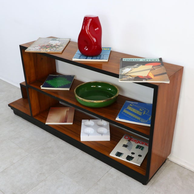 Vintage Art Deco Bookcase in Fine Wood, Italy, 1940s For Sale - Image 4 of 8