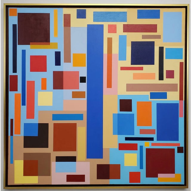 Sassoon Kosian "Untitled" Contemporary Geometric Hard Edge Acrylic Painting by Sassoon Kosian For Sale - Image 4 of 4