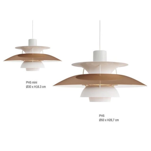 Mid-Century Modern Scandinavian PH 5 MINI Copper Pendant Lamp by Poul Henningsen for Louis Poulsen, 1950s For Sale - Image 10 of 11