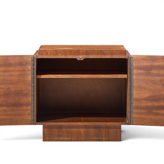Brown Tobago Brutalist Mid Century Walnut Nightstands - Pair For Sale - Image 8 of 11