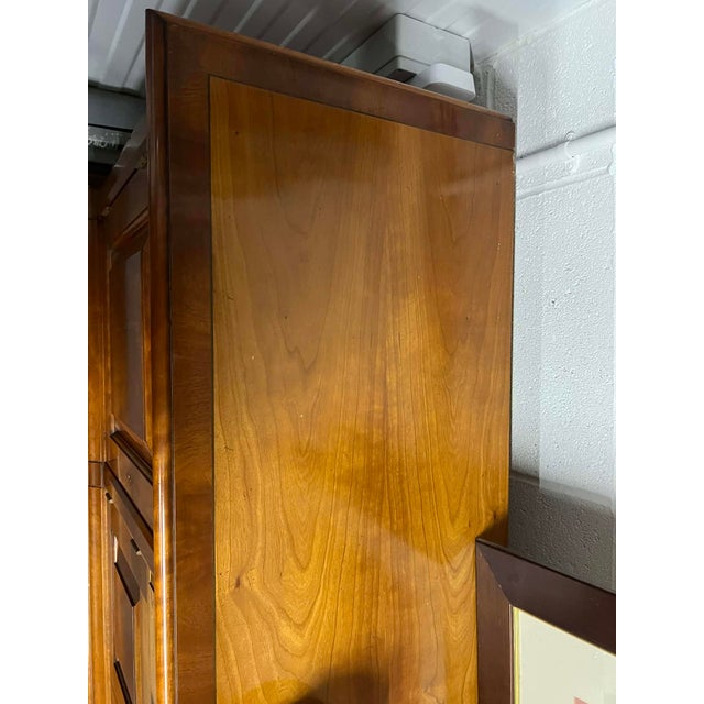 Large Cherry Wood Sideboard, 1980s For Sale - Image 6 of 7