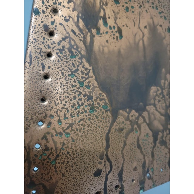 Vintage 1970s Kohler Sculptural Burl Wood Lamp With Pierced Copper Shade For Sale - Image 14 of 18