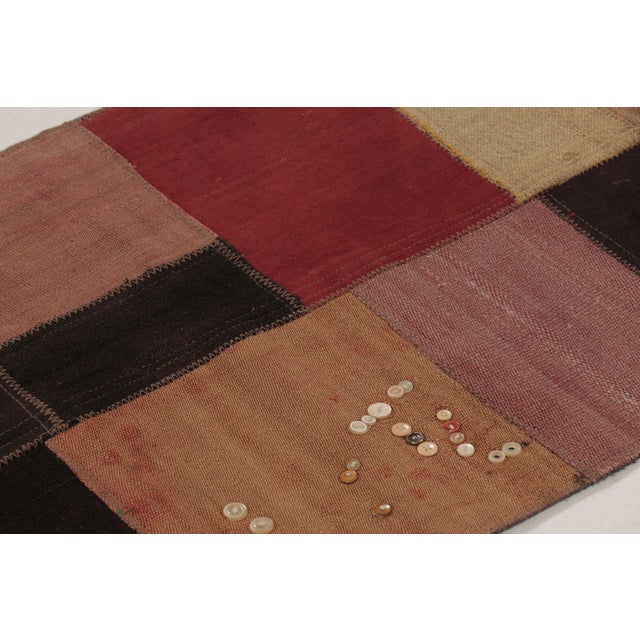 Traditional Vintage Turkish Kilim Patchwork Runner in Multicolour Design - Rug & Kilim For Sale - Image 3 of 9