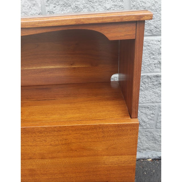 Scandinavian Modern Solid Walnut Bookcase Storage Single Headboards - a Pair For Sale In Washington DC - Image 6 of 13