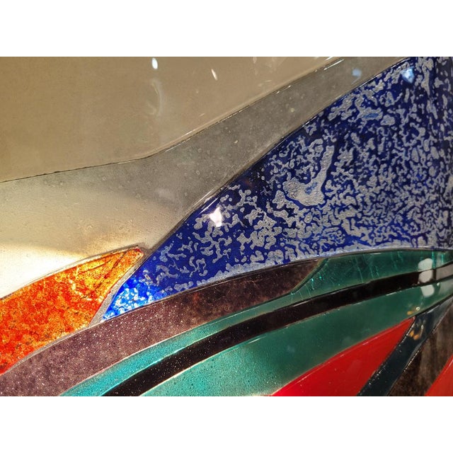 Asymmetrical Polychrome Glass Wall Sconce, France, 21st Century For Sale - Image 9 of 16