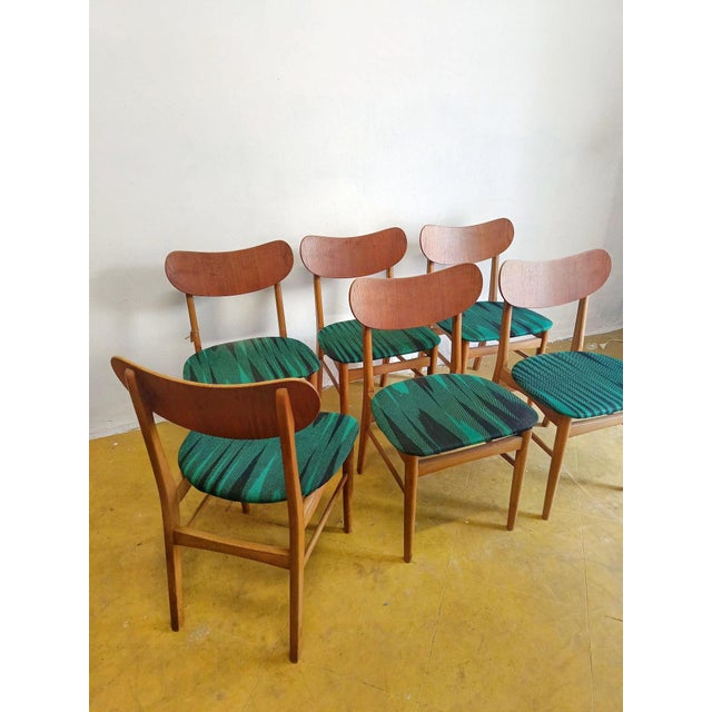 Mid-Century Modern Vintage Danish Chairs, 1960s, Set of 6 For Sale - Image 3 of 10