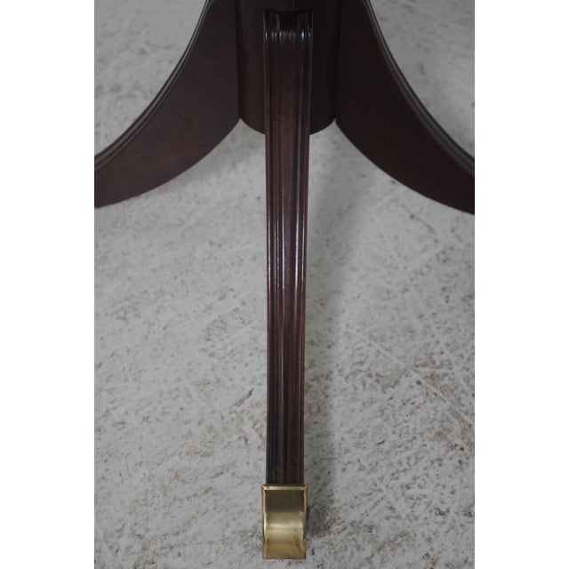 Round Duncan Phyfe Pedestal Base Dining Center Table For Sale - Image 11 of 12