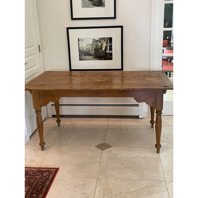 Antique Pine Farm Table For Sale - Image 13 of 13