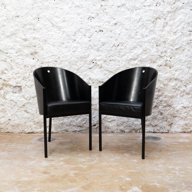 Pair of “Costes” Chairs by Philippe Starck, Early Black Edition, Circa 1980 Designer: Philippe Starck Model: Costes Year:...