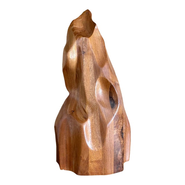 Organic Hand-Carved Folk Style Mid-Century Sculpture For Sale