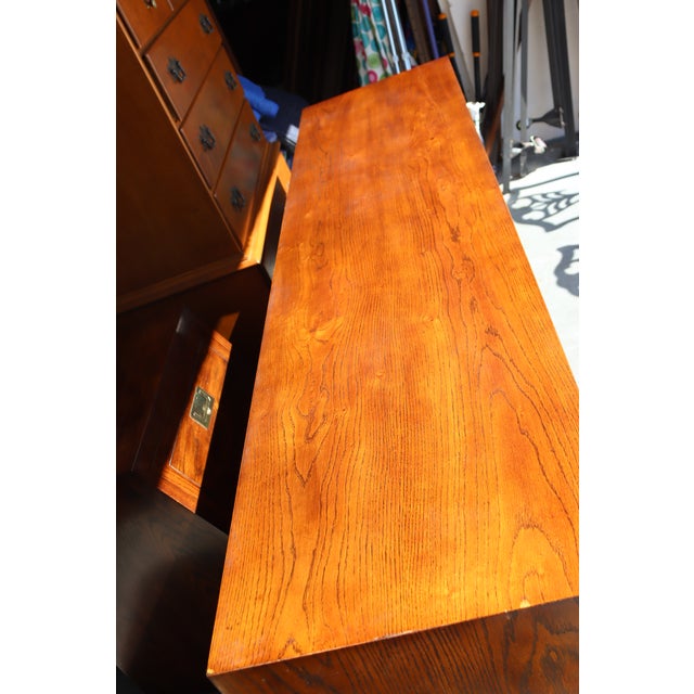 Vintage Henredon Dresser / Credenza – Mid-Century Style Campaign Style For Sale - Image 13 of 14