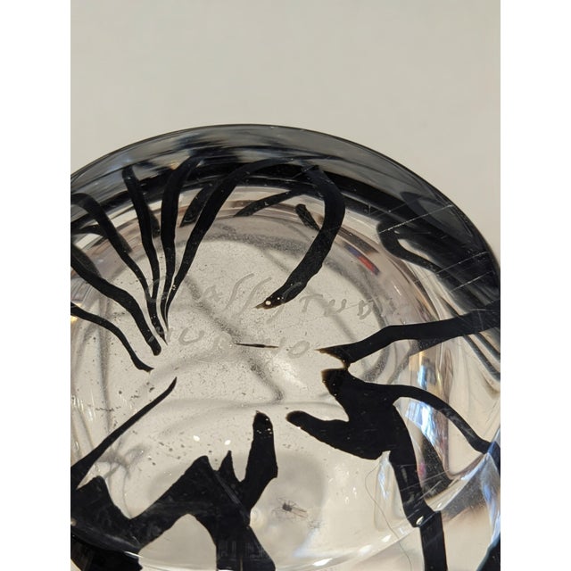 Large Post-Modern Graffito Murano Art Glass Vase, 1980s For Sale - Image 4 of 6