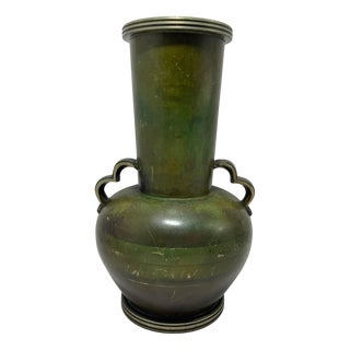 Bronze Vase by Orio for GAB, 1930s For Sale