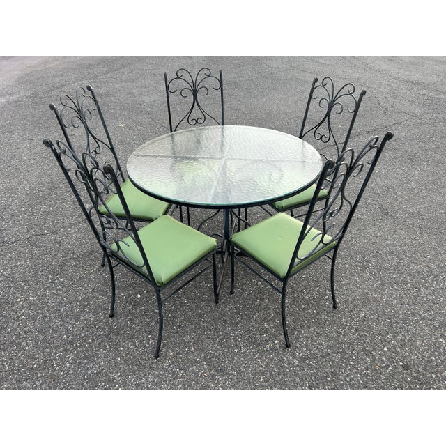 Perfect for your outdoor or indoor space! The table measures 42x29 and the chairs measure 15x16x41.5 Lime green covers...