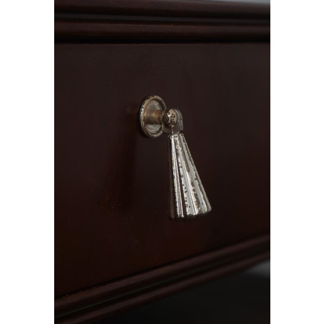 Brown Art Deco Style Walnut & Chrome Dressing Mirror For Sale - Image 8 of 14