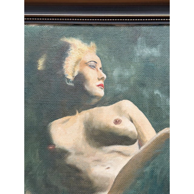 Modern Erix, Nude Female Study, Oil Painting on Panel, Framed For Sale - Image 3 of 18