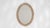 1900 - 1909 1900-1909 France Weathered Whitewash Cerused Oval Wall Mirror For Sale - Image 5 of 8