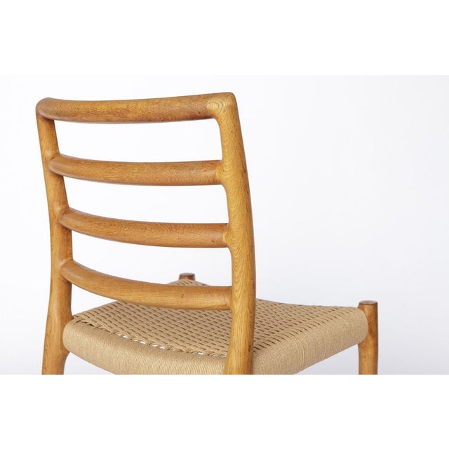 Beige Danish Model 85 Chair in Oak by Niels Otto Møller for J.L. Møllers, 1980s For Sale - Image 8 of 10