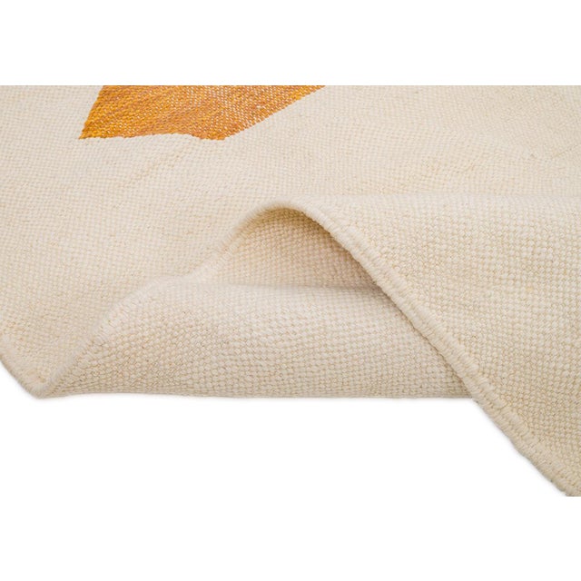 Contemporary Moroccan Flatweave Wool Rug by Azele Studio For Sale - Image 3 of 9