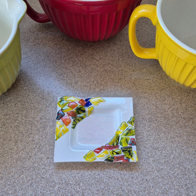 Mid-Mod Fused Art Glass Trinket Dish For Sale - Image 18 of 18