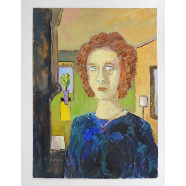 Contemporary Expressionist Portrait Painting of Redheaded Woman For Sale In Seattle - Image 6 of 7