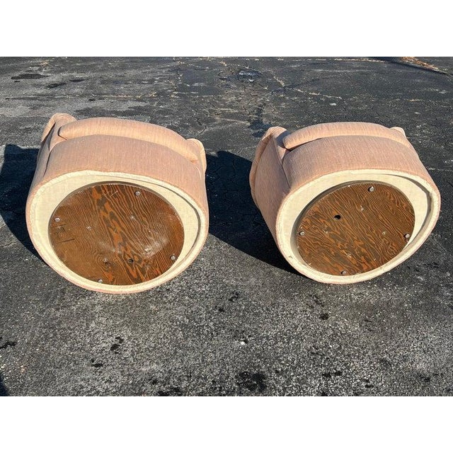 Pair of Scalloped Swivel Chairs For Sale - Image 16 of 18