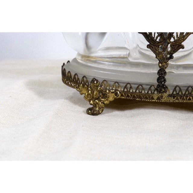 Contemporary 1930s Josef Inwald Czech Art Deco Glass Perfume Bottle Nude Porcelain Plaque For Sale - Image 3 of 12