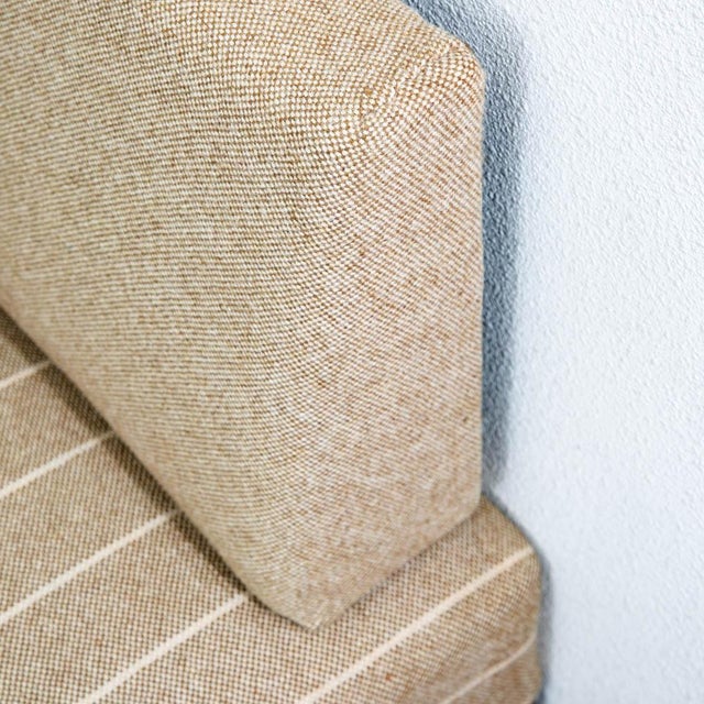 Mid Century Modern Sofa Sectional Daybed Wool Stripes Modular 4 Piece MCM Couch For Sale In Sacramento - Image 6 of 12