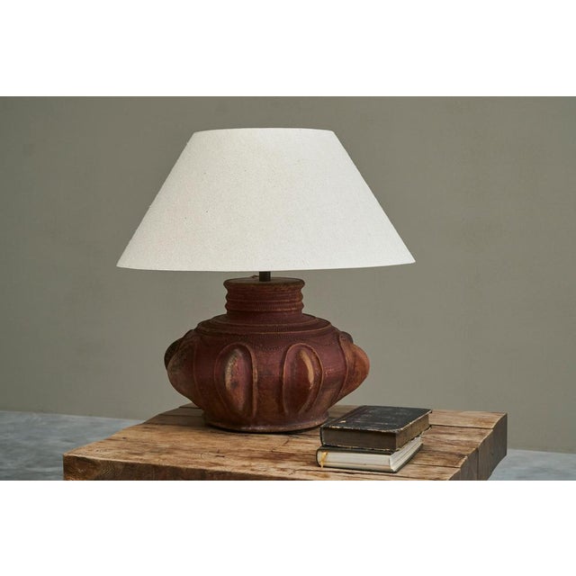 Wabi Sabi Studio Pottery Table Lamp, 1950s For Sale - Image 3 of 12
