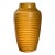 Vintage Boho Glazed Ceramic Ribbed Vase For Sale