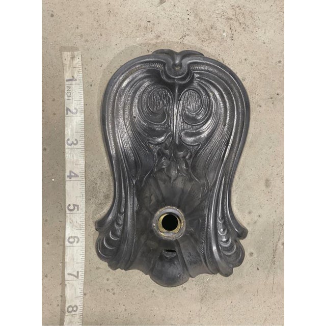 Antique Art Nouveau Sconce Plate Base Part for Single Light For Sale - Image 4 of 5
