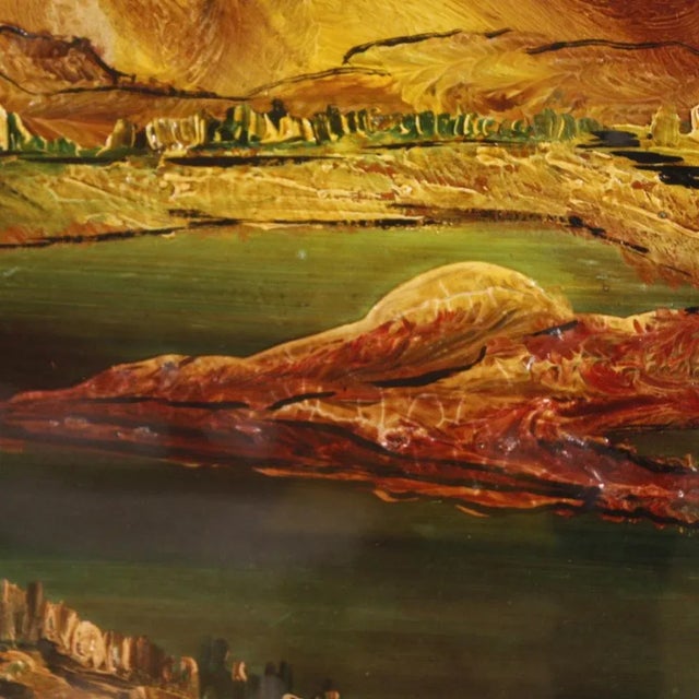 Italian Artist, Impressionist Style Landscape, 1970, Mixed Media on Cardboard, Framed For Sale - Image 3 of 13