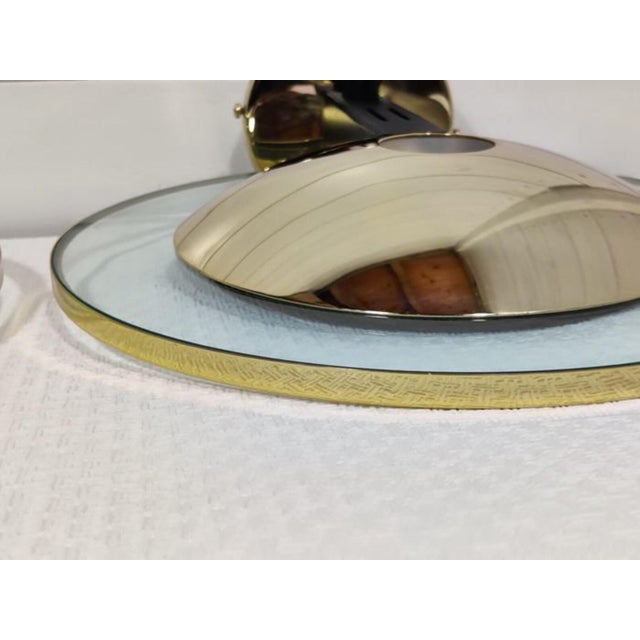 Vintage Brass Wall Lights by Leonardo Marelli, 1970s, Set of 2 For Sale - Image 6 of 9
