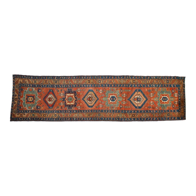 Antique Heriz Rug Runner - 3'7" x 11'7" For Sale