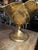1980s Vintage Brass Cabbage Leaf Compote For Sale - Image 5 of 10