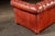 Vintage Burnt-Red Leather Tufted Chesterfield Sofa With Nailhead Trim For Sale - Image 16 of 18