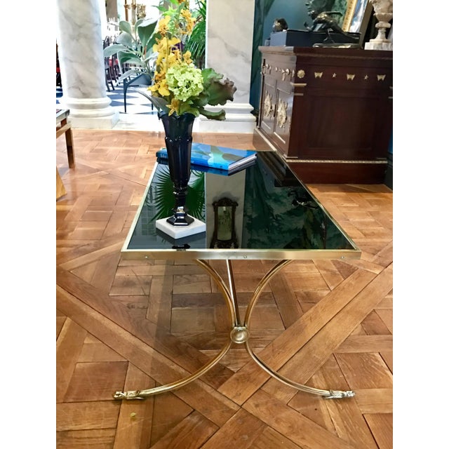 French Glass Top Coffee Table For Sale - Image 4 of 7