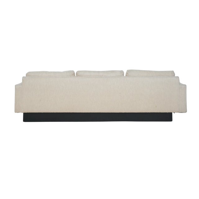 Contemporary Tweed, Plinth Base Three Seater Sofa, 1970s For Sale - Image 3 of 6