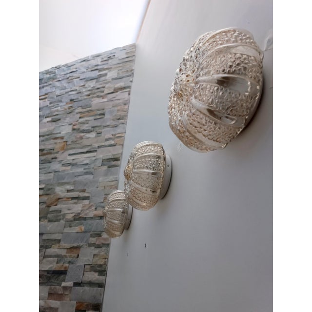 Bubble Wall Sconces by Helena Tynell for Glashütte Limburg, 1970s, Set of 3 For Sale - Image 10 of 10