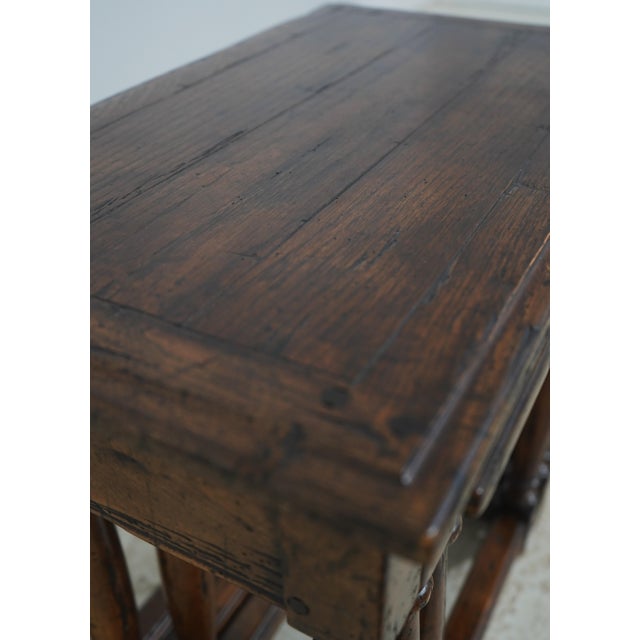 Guy Chaddock Jacobean Distressed Oak Nesting Tables For Sale - Image 11 of 17