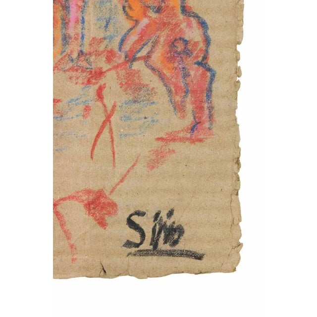 Modern Sirio Pellegrini, Celebration, Mixed Media, 1960s For Sale - Image 3 of 5