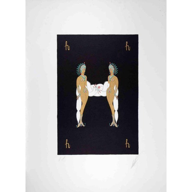 Erté, Nude Letter H, 1976, Lithograph For Sale