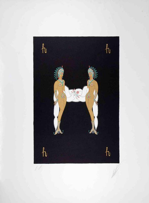 Erté, Nude Letter H, 1976, Lithograph
